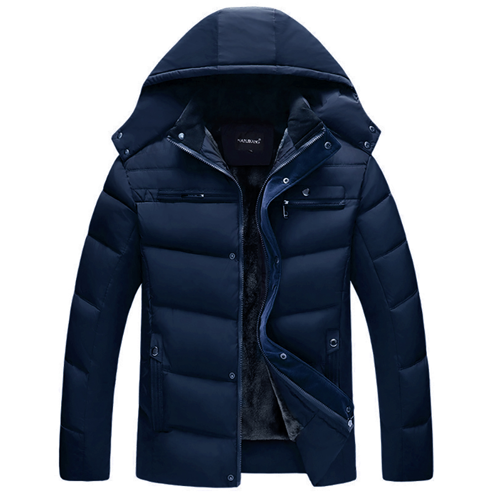 겨울 코트 남성 솔리드 파카 후드 지퍼 재킷 코트 캐주얼 느슨한 파카 남성 의류 겨울 코트 재킷